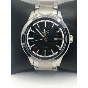 ESQ 2115 Unisex Stainless Steel Analog Black Dial Quartz Genuine Watch OP285